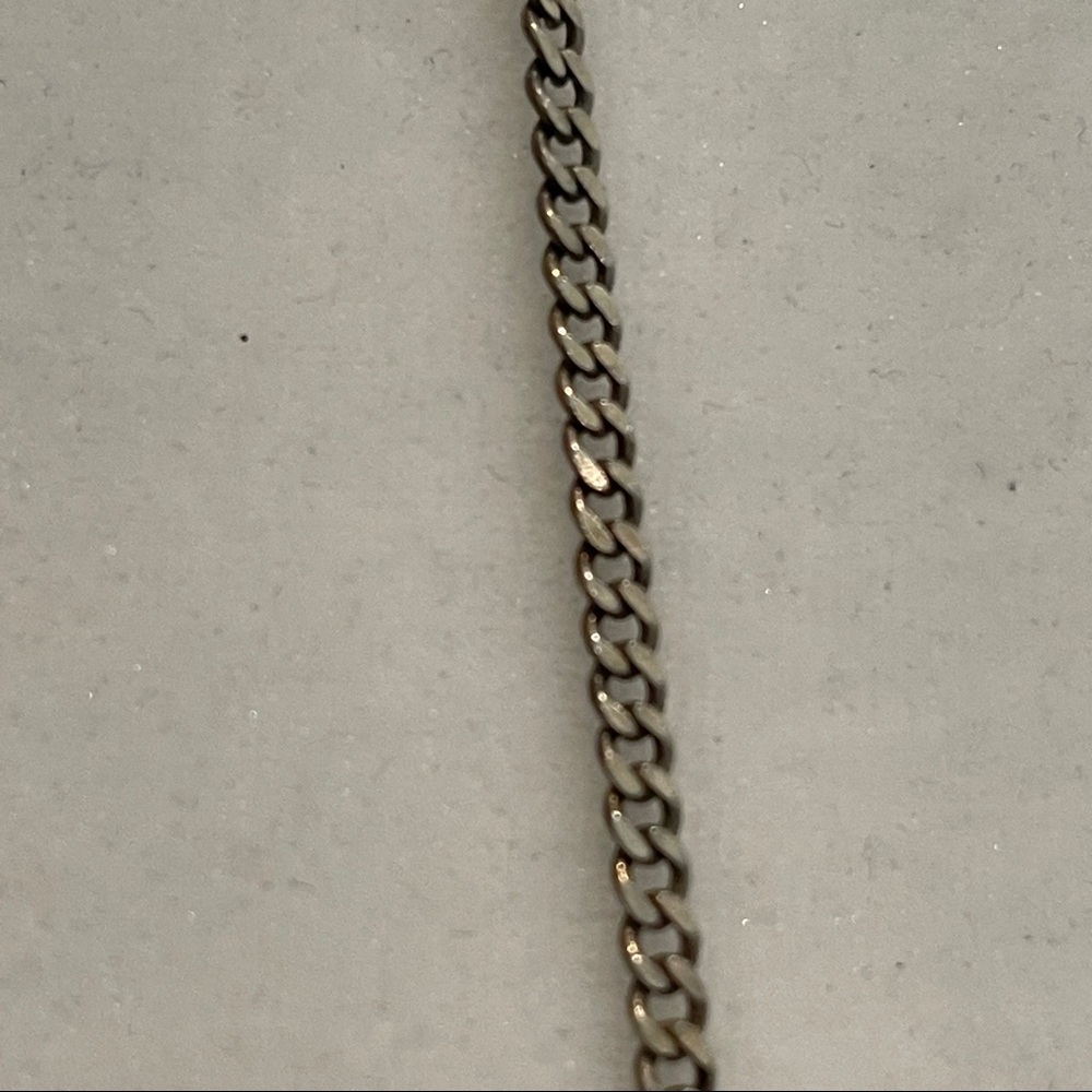 Italian silver flat chain bracelet